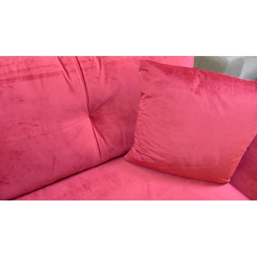 1593 - A Marie Luscor velvet 3 seater sofa