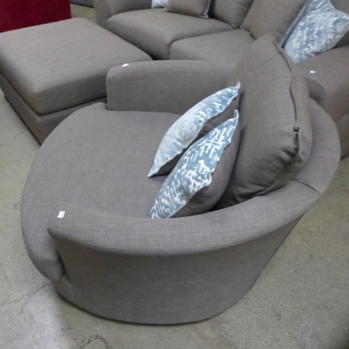 1594 - An Amethyst Flex Charles slate fabric swivel loveseat