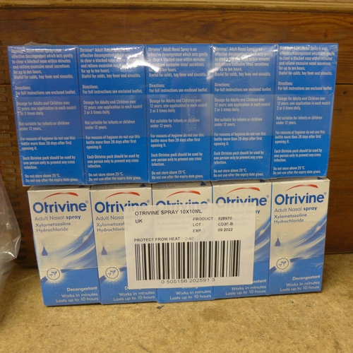 2197 - Two packs of 12 Otrivine adults nasal spray 10ml, (sealed)