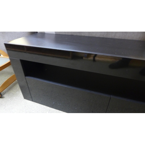 1699 - Black high gloss two door TV unit