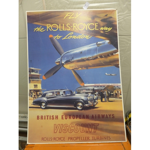 2290 - Vintage 70 x 40 Rolls Promo Royce poster