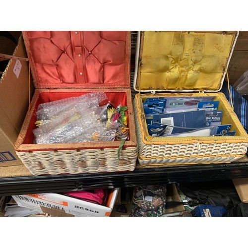 2196 - 5 Sewing boxes of assorted haberdashery