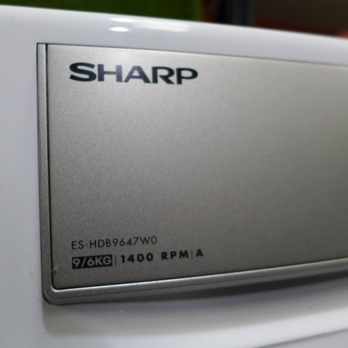 3323 - Sharp 9+6kg White Washer Dryer (Model
: ESHDB9647W0) Original RRP £291.58 + vat(256-1)  *  This lot ... 