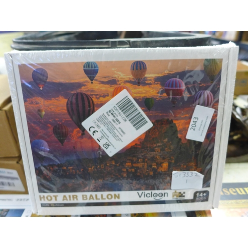 2141 - Three 1000 piece jigsaws, Hot Air Balloons, Positano-Itlay and Monet's 