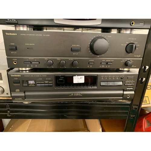 2295 - Technics integrated amplifier SU-V230, Technics ST610L stereo tuner and Philips CD-R CD player recor... 