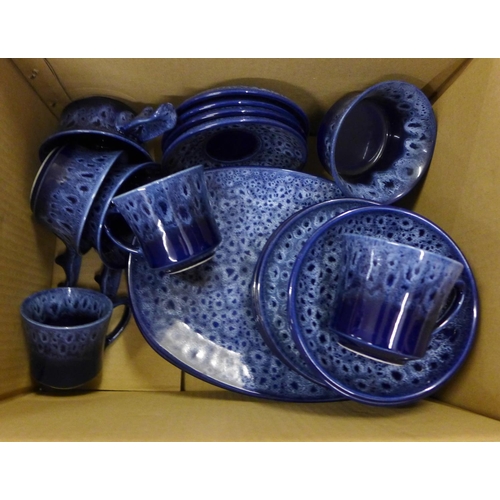 1039 - A dark blue mottled tea and dinner service **PLEASE NOTE THIS LOT IS NOT ELIGIBLE FOR POSTING AND PA... 