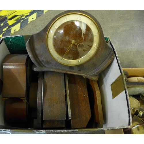 1048 - Two boxes of mantel clocks **PLEASE NOTE THIS LOT IS NOT ELIGIBLE FOR POSTING AND PACKING**