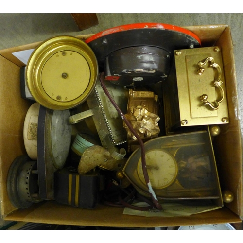 1048 - Two boxes of mantel clocks **PLEASE NOTE THIS LOT IS NOT ELIGIBLE FOR POSTING AND PACKING**