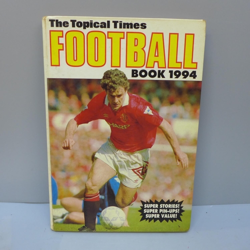 707 - Football; a Topical Times football book 1994 containing thirty-one signatures from former footballer... 