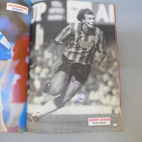 707 - Football; a Topical Times football book 1994 containing thirty-one signatures from former footballer... 