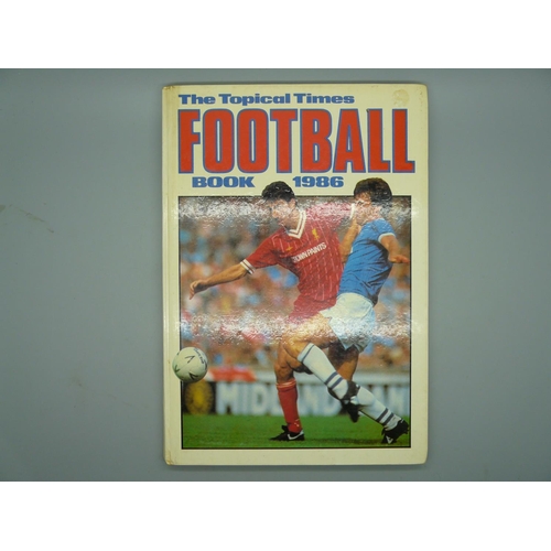 710 - Football; a Topical Times, football book 1986 containing ten signatures from former footballers incl... 