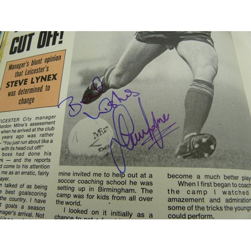 710 - Football; a Topical Times, football book 1986 containing ten signatures from former footballers incl... 