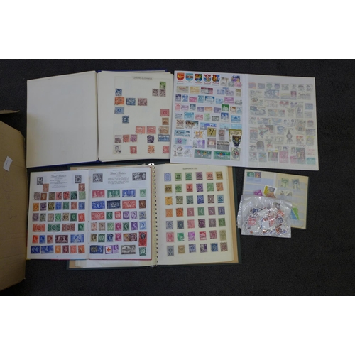 739 - Stamps; a box of stamps, covers, etc., loose and in albums