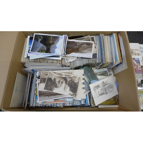 758 - A large collection of postcards, 1950's onwards