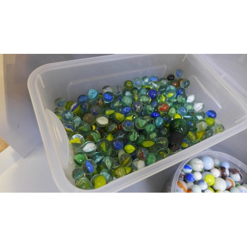 785 - Four jars of vintage marbles