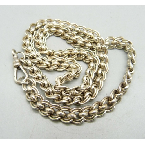 993 - A silver chain, 46g, 48cm