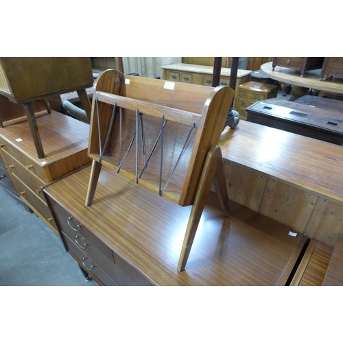 113 - A teak magazine rack