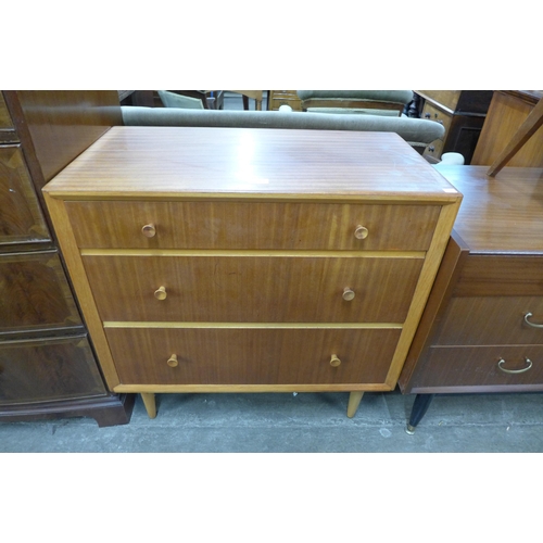 115 - A teak chest of drawers