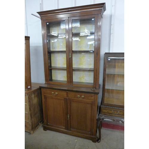 146 - An Edward VII inlaid mahogany bookcase