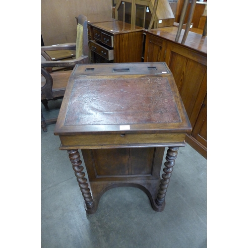 159 - A Victorian rosewood Davenport