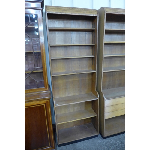 197 - A vintage oak school bookcase