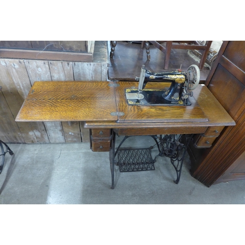 268 - A Singer treadle sewing machine