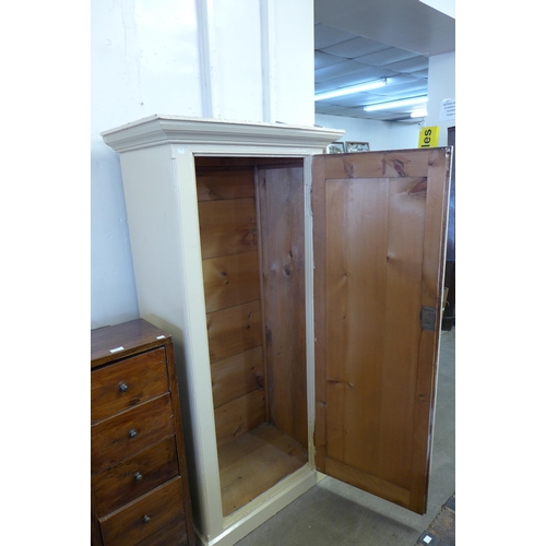 324 - A 19th Century French painted pine single door cupboard