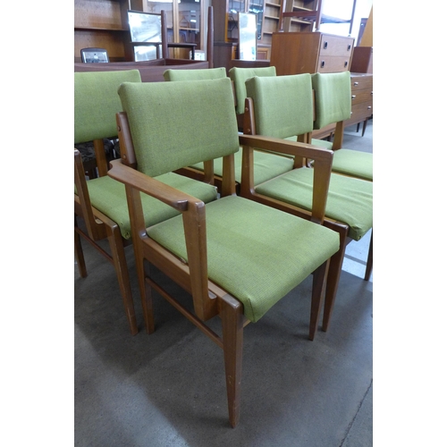 63 - A set of six Danish teak dining chairs