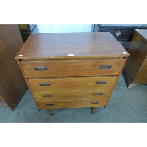 99 - A teak chest of drawers