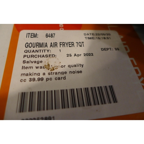 3103 - Gourmia Air Fryer (7QT)  (255-231)   * This lot is subject to vat