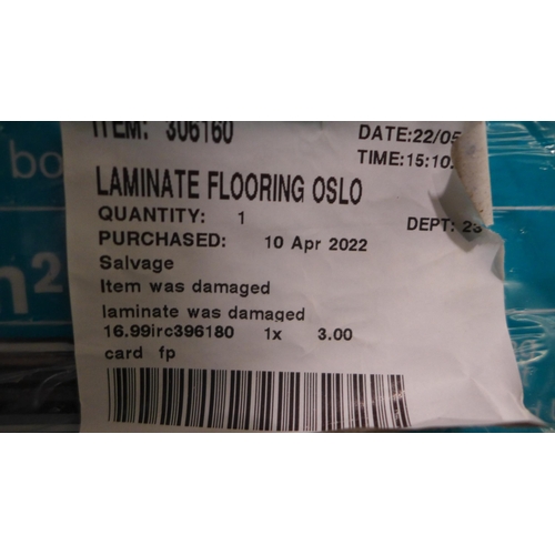 3120 - 2 Packs Of Laminate Flooring (Oslo Light Oak)  (255-235,236)   * This lot is subject to vat