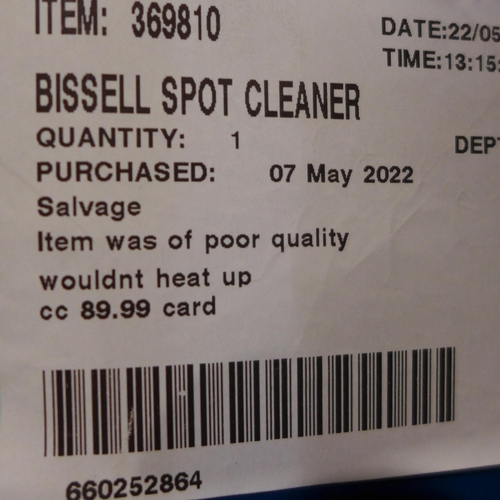 3127 - Bissell Spot Cleaner  (255-252)   * This lot is subject to vat