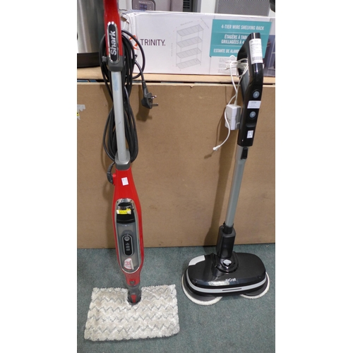 3159 - Powerglide Floor Cleaner, original RRP £164.99 + VAT  and Shark Steam Mop (model no.:- S6003UKCO)   ... 