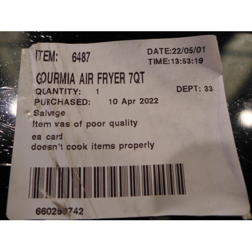 3183 - Gourmia Air Fryer  (255-48)   * This lot is subject to vat