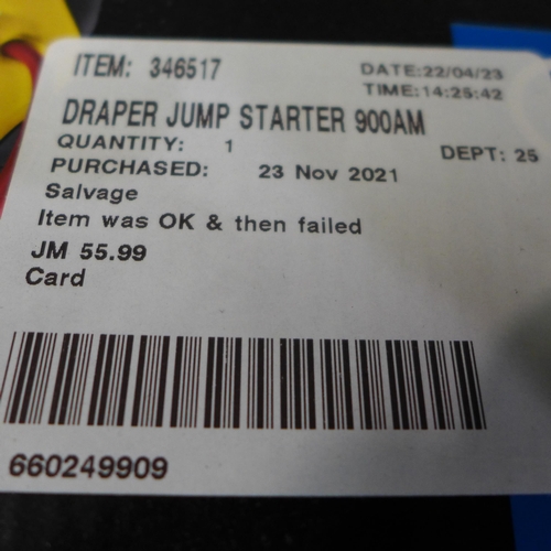 3201 - Draper Jump Starter (900AM)  (255-36)   * This lot is subject to vat