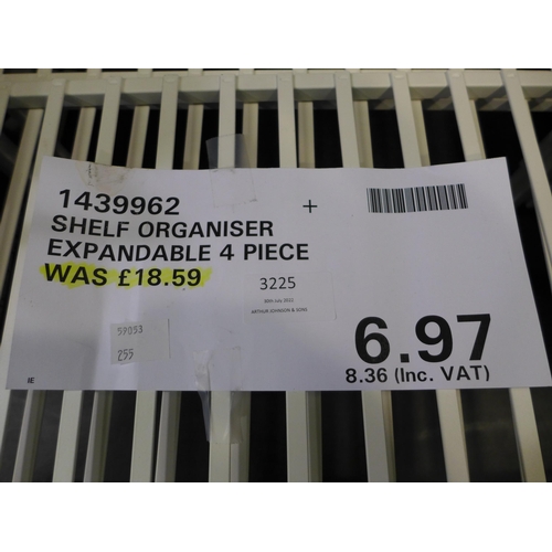 3225 - Expandable Shelf Organiser  (255-182)   * This lot is subject to vat