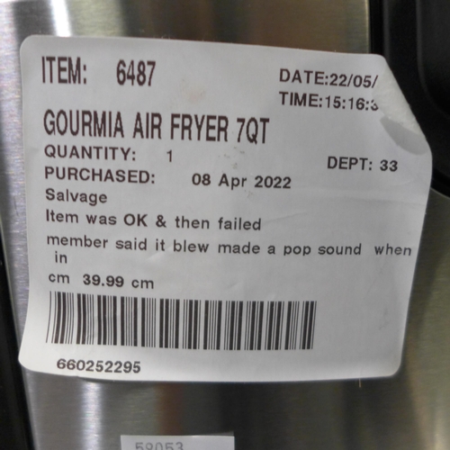 3230 - Gourmia Air Fryer (7QT)  (255-155)  * This lot is subject to vat