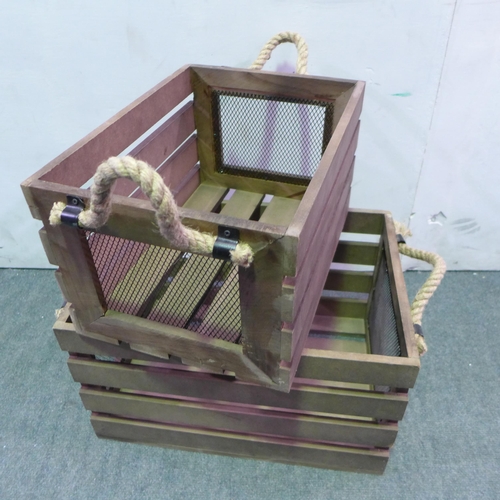 3254 - Wood Nesting Crates  (255-217)   * This lot is subject to vat