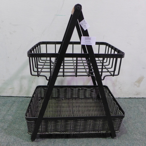 3256 - Mesa A-Frame 2 Tier mesh woven baskets (255-202)   * This lot is subject to vat