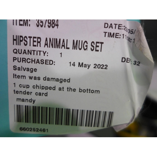 3266 - Hipster Animal Mugs and Four Contigo Pinnacle Hot/Cold Autoseal Mugs (255-203,212,213)   * This lot ... 