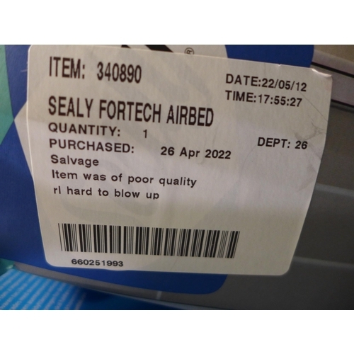 3220 - Sealy Fortech Airbed With Built-In Pump  (255-166)   * This lot is subject to vat