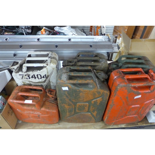 2080 - Six ex Military Jerry cans