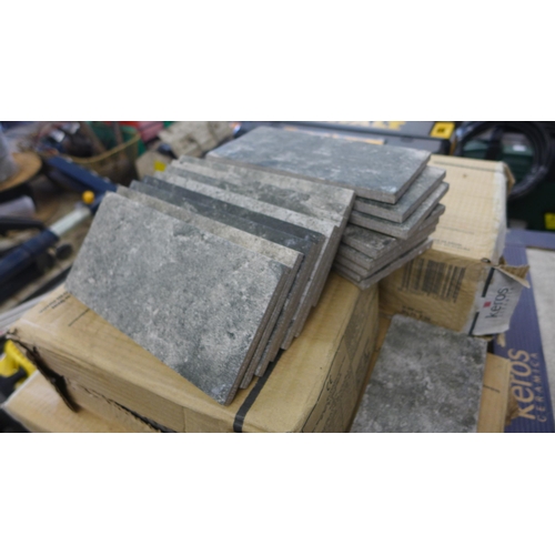 2106 - 15 Boxes approx 7sqm of Gris brick tiles