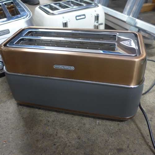 2154 - Three 4 slice toasters: Tefal Avanti,  Morphy Richards and Breville