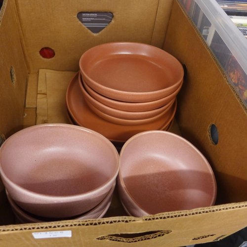 2177 - Unused John Lewis stoneware: 4 plates, 4 pasta bowls and 4 cereal bowls RRP £10/pc