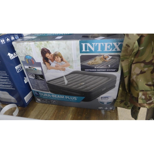 2179 - Two Intex 5' Kingsize raised air beds (built in pump)