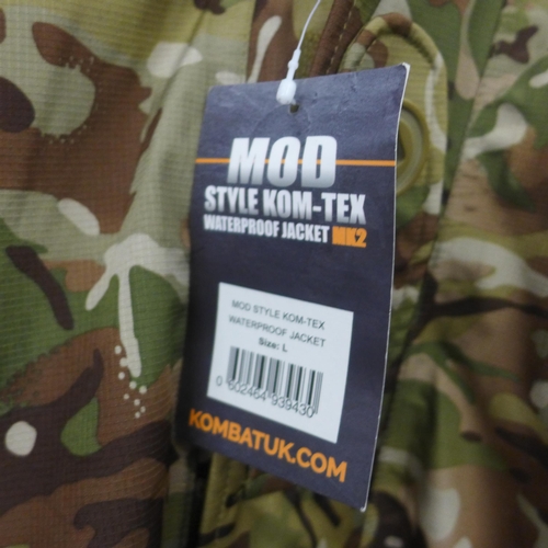 2181 - Two unused military/combat smocks camouflage hooded jackets one Nato issue, size 6070 and L