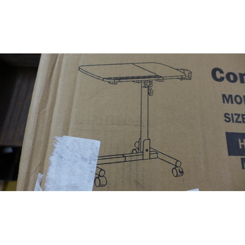 2188 - Boxed Yinga computer desk, height adjustable, 600mm x 400mm x 590-700mm, unused