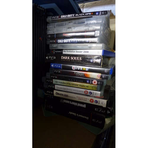 2234 - Playstation job lot: PS4 consoles, 2 PS3, 2 PS2 and a PS1 consoles with approx 50 PS3 and 4 games