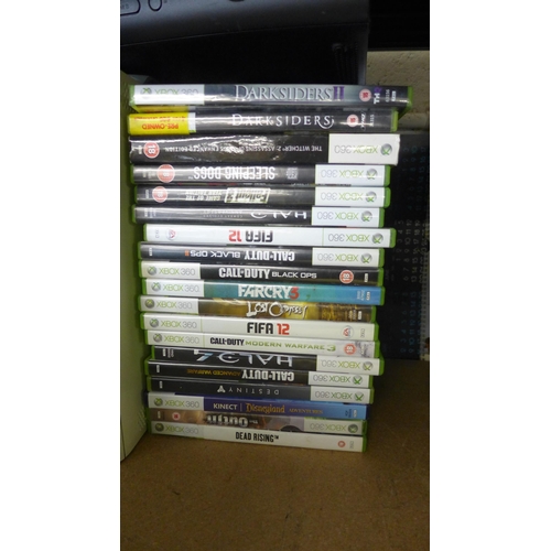 2235 - Xbox 360 job lot: 3 consoles and approx 50 games plus accessories